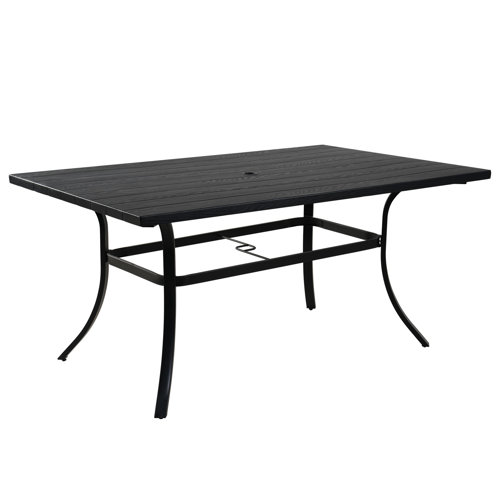 Rectangle Metal Outdoor Dining Table 